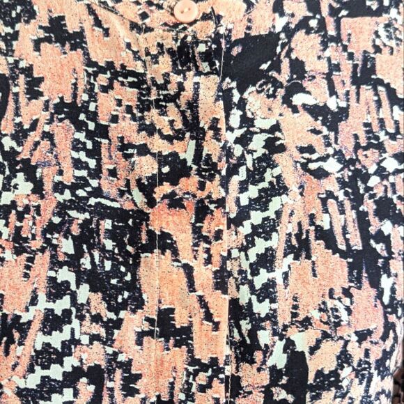 See by Chloe 100% Silk Graphic Printed Top 2 Fairygrunge Rock Glam Boho Chic - Picture 4 of 10